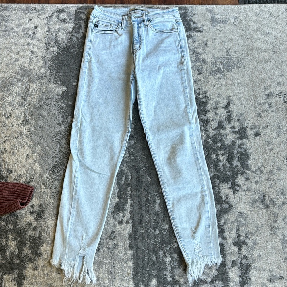 KanCan light wash jeans.